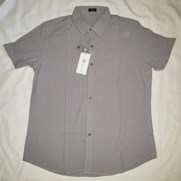 COOFANDY Men's Regular-Fit Short-Sleeve Cotton Linen Shirt Casual Button-Down - Picture 2 of 12